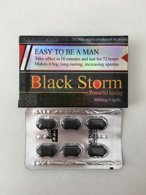 Black Storm Male Enhancement Sex Pills for Men 1 Box 6 Pills